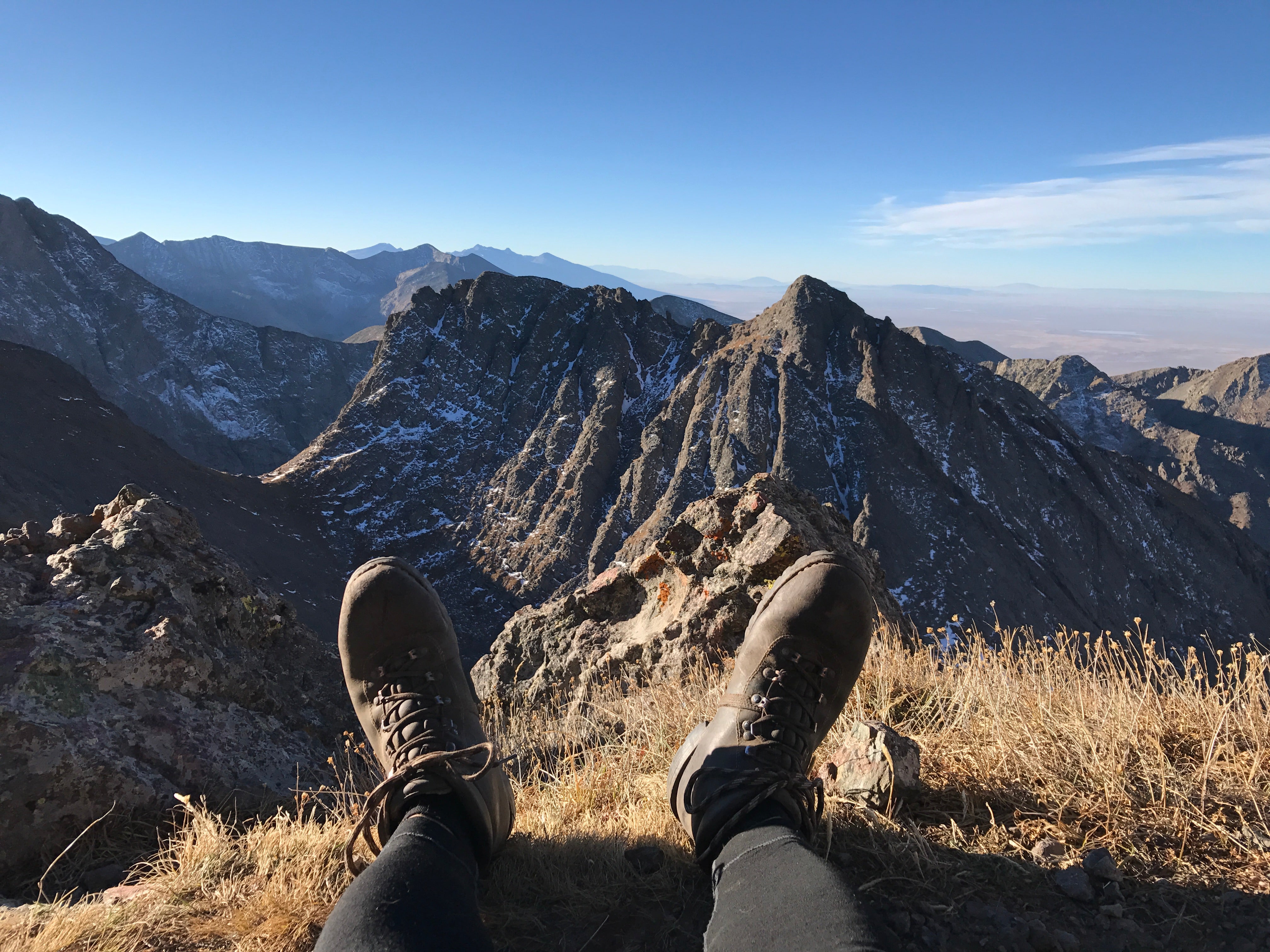 Limmer Boots on Crestone Needle Looking South